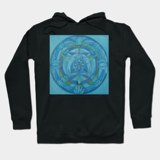 Throat chakra angel free-hand mandala Hoodie